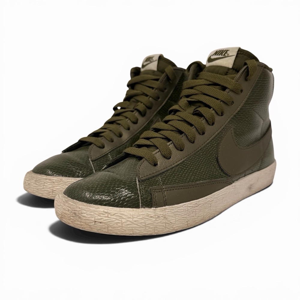Nike Blazer Mid Leather Premium Snake Women's US 8.5‎ Olive Green 685225-300